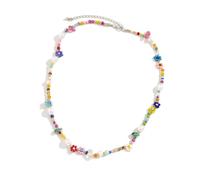 XITEA Collana girocollo multiuso alla moda multicolore con perline robuste e perle finte, per donne e donne per uso quotidiano