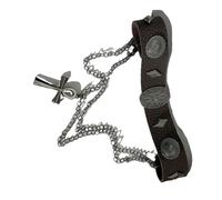 XITEA Collana girocollo multiuso in pelle robusta, stile gotico, con croci e borchie romane, portatile, per gli appassionati di street style