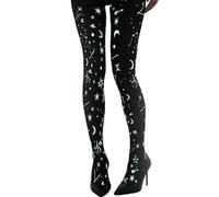 XITEA Collant da donna ad alta elasticità incandescente Spiderweb Design con tessuto traspirante Halloween Stokings per sport e feste Punta rinforzata Glow In calze scure, D, Taglia unica