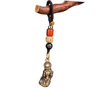 XITEA Portachiavi con sei campane sacre sillabe con corda di sandalo per benedizioni spirituali e decorazione, C, Taglia unica