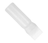 Xiton Pettine per Radici in Plastica Applicatore Bottiglia D'acqua Squeezy Olio per Capelli Seta per Pennello in Silicone Shampoo Massaggiatore per il Cuoio Capelluto Radice di (Bianco)