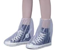 XIUCAI 40 Pezzi Copriscarpe USA e Getta Lunghi al Ginocchio Impermeabili, Materiale PE Spesso, Antiscivolo, Taglia Universale Senza Cuciture, Adulti & Bambini,Bianca,Kids