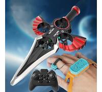 XIUCAI Aliante RC Spada Volante con Autopilota, Controllo Acrobazie 3 velocità, Modi Gesto/Controller, Regalo Aereo Leggero per Ragazzi & Adulti,Rosso