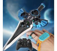 XIUCAI Aliante RC Spada Volante con Autopilota, Controllo Acrobazie 3 velocità, Modi Gesto/Controller, Regalo Aereo Leggero per Ragazzi & Adulti,Blu