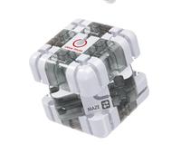 XIUCAI Puzzle Labirinto, Gioco di Puzzle 3D per Lo Sviluppo della Logica e delle Abilità Spaziali, Giocattolo Educativo in ABS per Bambini e Adulti, Regali per Halloween e Natale,Gray White