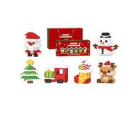 XIUCAI Set di Mattoncini Design Santa Claus, Kit Costruzione Natale, Decorazioni Miniature a Tema Festivo DIY Regali per la Famiglia,6 Sets b