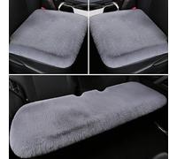 XIUDAM Cuscino per Seggiolino Auto in Peluche per Fiat Panda 4×4 / Panda Van/Panda Sport/Panda 100HP, Invernale Soft Confortevole Antiscivolo Protezione per Sedile Cuscino Accessori,B/Grey
