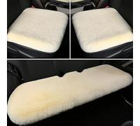 XIUDAM Cuscino per Seggiolino Auto in Peluche per Fiat Panda 4×4 / Panda Van/Panda Sport/Panda 100HP, Invernale Soft Confortevole Antiscivolo Protezione per Sedile Cuscino Accessori,C/Beige
