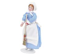 Xiuganpo 1:12 Scala in Miniatura Bambola in Ceramica in Porcellana, Modello di Chef e Bambola dei Servitori, 3 Figure D'azione Posizionabili, Bambole per le Bambole per Natale, (Aiutare la