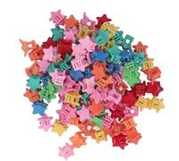 Xiuganpo 100 Pezzi Clip Capelli a Stella Colorate per Bambine e Ragazze | Fermagli per capelli in colori assortiti, fermagli per capelli a stella piccola con chiusura in resina plastica resistente