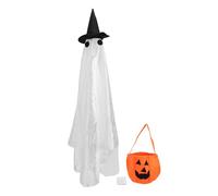 Xiuganpo 23 Pollici in Costume Fantasma Dell'oca, Costume D'oca di Halloween con Mantello Fantasma, Cappello e Borsa di Zucca, Costume D'oca Halloween Autunnale per Decorazioni per il