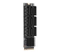 Xiuganpo Adattatore da M.2 a, Scheda Convertitore 3.0 a 9 Porte con Scheda Adattatore SSD per Espansione da NVME a PCIe, Convertitore SSD M.2 NVME con Raffreddamento del Dissipatore di Calore per