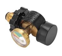 Xiuganpo Adattatore per Serbatoio del Gas, Indicatore a Quadrante a Tre Livelli con Codice per il Rilevamento di Perdite Evitando Fuoriuscite Adattatore Pol in Materiale di Rame, QCC1 con Adattamento