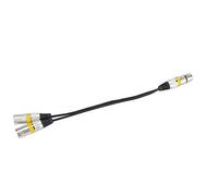 Xiuganpo Adattatore Splitter XLR da Femmina a 2 Maschi in Lega di Zinco, Splitter XLR, per Amplificatore, Mixer, Controllo della Luce da Palco (YELLOW)