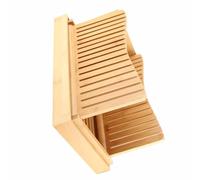 Xiuganpo Affettatrice per Pane, Guida per Affettatrice per Pane Pieghevole e Regolabile, in Materiale Naturale con Raccoglibriciole per Torte a Lievito Madre, Bagel,