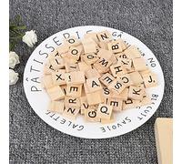 Xiuganpo Alfabeto in Legno Puzzle Blocks Strumenti Educativi per Bambini, Set da 100 Pezzi per Coordinazione Occhio-mano, Bambini in età Prescolare, Lettere Maiuscole e Minuscole (Lettere maiuscole