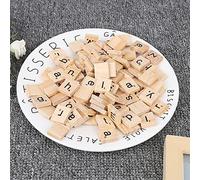 Xiuganpo Alfabeto in Legno Puzzle Blocks Strumenti Educativi per Bambini, Set da 100 Pezzi per Coordinazione Occhio-mano, Bambini in età Prescolare, Lettere Maiuscole e Minuscole (Minuscolo misto)