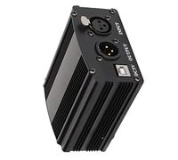 Xiuganpo Alimentatore da 48 V Alimentazione USB Affidabile per Ingresso Microfono Bilanciato, con Cavo XLR a 3 Pin e Cavo USB, Plug and Play