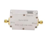 Xiuganpo Amplificatore a Basso Rumore con SMA del Connettore per Radio FM, LNA 10M 6GHz 20dB Acquisizione Ad Alta planarità RF Amplificatore RF, Signal Booster GPS, Materiale in Lega di