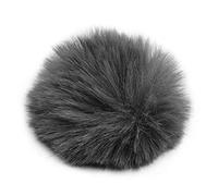 Xiuganpo Antivento per Microfono Lavalier, Antivento Peloso Universale, Cuffia per Microfono con Morbido Tessuto Peloso per Ridurre il Rumore del per Registrazioni in Interni Ed Esterni (GREY)