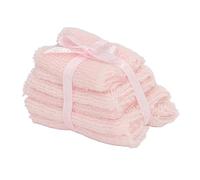 Xiuganpo Asciugamani da Bagno in Miniatura, Decorazione Squisita e Durevole per la Casa delle Bambole, Materiale in Tessuto con Trama Realistica (PINK)