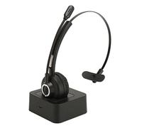 Xiuganpo Auricolare Bluetooth Wireless con Microfono Ruotabile, Auricolare Aziendale a Orecchio Singolo con Isolamento Acustico con Base di Ricarica per Laptop Cellulare Call Center da Ufficio