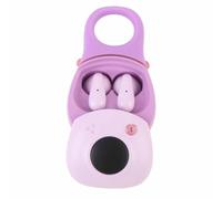 Xiuganpo Auricolari del Traduttore di Lingua, Batteria Lunga Ergonomi 144 Lingue 2 Percorsi Auricolari per la Musica (PURPLE)