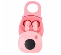 Xiuganpo Auricolari del Traduttore di Lingua, Batteria Lunga Ergonomi 144 Lingue 2 Percorsi Auricolari per la Musica (PINK)