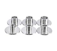 Xiuganpo Boccola per Fresa in Acciaio Inossidabile, Set di Modelli per la Lavorazione del Legno 6 Pezzi per Applicazioni di Foratura e Fresatura, Compatibile con Varie Dimensioni di Gambo 10 Mm a