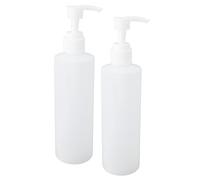 Xiuganpo Bottiglie con Pompa per Riscaldatore Olio Massaggio, Riutilizzabili, in Materiale ABS Durevole, 250 Ml, per Crema per il Viso, Lavaggio a Mano, 2 Flaconi con Pompa per Uso Professionale