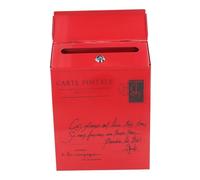 Xiuganpo Box di Suggerimento di Ferro, Cassetta per Parete Creative Impermeabili Ampiamente Utilizzata con 2 Tasti per l'ufficio (Piccole lettere in rosso)