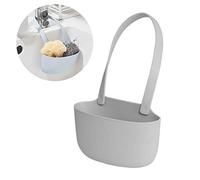 Xiuganpo Caddy per Lavello da Appendere, Cestello di Drenaggio di Colore Bianco a Strato Singolo per Supporto per Spugne da Sotto il Bancone, con Bordo con Ganci, per Riporre i Prodotti per la