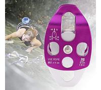 Xiuganpo Calcinetto Puleggia, Puleggia a Doppia Carico da 32kn, EN 12275 per l'alpinismo da Arrampicata su Roccia (PURPLE)