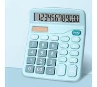 Xiuganpo Calcolatrice Solare Simpatica Piccola Calcolatrice da Tavolo Digitale per Studenti Insegnanti Scuola a Casa Leggera Portatile (BLUE)