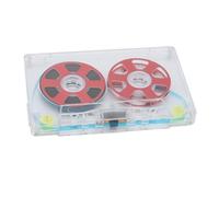 Xiuganpo Cassette Vuote Visual Design Cassetta Fai-da-te da 46 Minuti, Ideale per la Musica Punk Rock, Realizzata in ABS di Alta qualità e Lega di Alluminio (rosso)