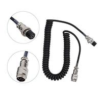 Xiuganpo Cavo di Prolunga per Microfono a Spirale a 8 Pin Cavo a Molla Durevole per Ricetrasmettitori Radio Compatibile con la Maggior Parte delle Apparecchiature Ricetrasmittenti 60 Cm