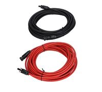 Xiuganpo Cavo di Prolunga per Pannello Solare Ignifugo 10 AWG per capacità di Carico Ad Alta Tensione 30 A per Tutte Le Apparecchiature di Generazione di Energia Solare Rosso (10 m / 32,8 Piedi)