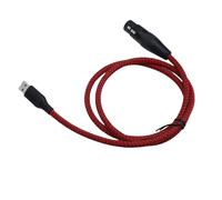 Xiuganpo Cavo XLR a USB, Convertitore Collegamento Microfono di Alta qualità per Registrazione Tramite Microfono, Canto Karaoke per, Mac - Rosso/ (#1)