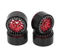 Xiuganpo Cerchione RC 64mm 12mm Hex per 2.2in SCX10 Crawler (rosso) | Beadlock in alluminio, adattatore esagonale per ruota, spessore 36 mm, stabilità ponderata per assiale 1/10 RC