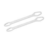 Xiuganpo Chiave Universale a Doppia Stella, Strumento di Prova Portatile 8-22 Mm per Riparazione Auto, Set 2 Pezzi (G (elettrozincatura argento))