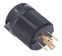 Xiuganpo Connettore A Spina con Bloccaggio con Contatti in Ottone, Design Durevole A 4 Fori per Generatori Ed Essiccatori, 30 A 277/480 V, Plastica PA66