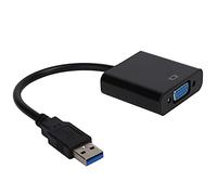 Xiuganpo Convertitore da USB 3.0 a VGA per PC Laptop 10, Espande lo Spazio di Lavoro Tramite Schermo Diviso, Schermo a Specchio, Ideale per TV Ad Alta Definizione (BLACK)