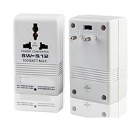 Xiuganpo Convertitore di Alimentazione Adattatore da Viaggio a Doppia Tensione per Piccoli Elettrodomestici, Compatto e Durevole, Trasformatore da 110 V a 220 V per Uso Globale (Spina europea)
