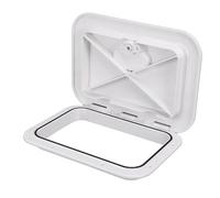 Xiuganpo Copertura per Boccaporto per Barche Bianca Impermeabile, Boccaporto di Accesso al Ponte Marino con Coperchio per Barche a Vela, Yacht, Porta di Accesso per Barca Rettangolare,