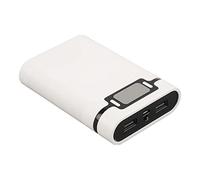 Xiuganpo Custodia Compatta per Power Bank Custodia Esterna/coperchio per Doppia Batteria USB per Fotocamere, Batterie Funzione LED con Protezione Sovratensione Caricabatterie Portatile (WHITE)