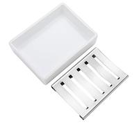 Xiuganpo Custodia in Sapone, Porta Sapone lungo: Cestino in Acciaio Inossidabile per Hotel Interno in Bagno Aperto all'Aperto