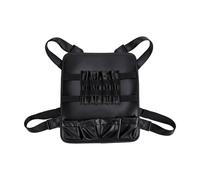 Xiuganpo Custodia per Gilet Barbiere in Pelle PU, Borsa per Forbici Parrucchiere con Tracolla Regolabile a Scomparti Multipli con Portautensili, per Parrucchieri Barbiere (32,5 * 28 cm)