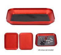 Xiuganpo Dadi, Viti, Ciotola Magnetica per Conservazione Affidabile della Piastra Magnetica, Lega di Alluminio, 4,2x3,4x0,6 Pollici, Rosso//viola per gli Appassionati del Fai da Te (rosso)