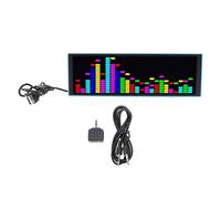 Xiuganpo Display Colorato per Spettro Musicale a LED, Analizzatore di Pickup del Sensore Vocale 384 LED RGB con 84 Effetti Dinamici, Misuratore del Suono del Clock Elettronico