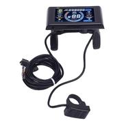 Xiuganpo Display LCD per Bici Elettrica, Computer da Bicicletta Retroilluminato in Materiale ABS Resistente all'acqua 24V 36V 48V, Schermo per Bici Elettrica con Schede NFC Connettore SM per